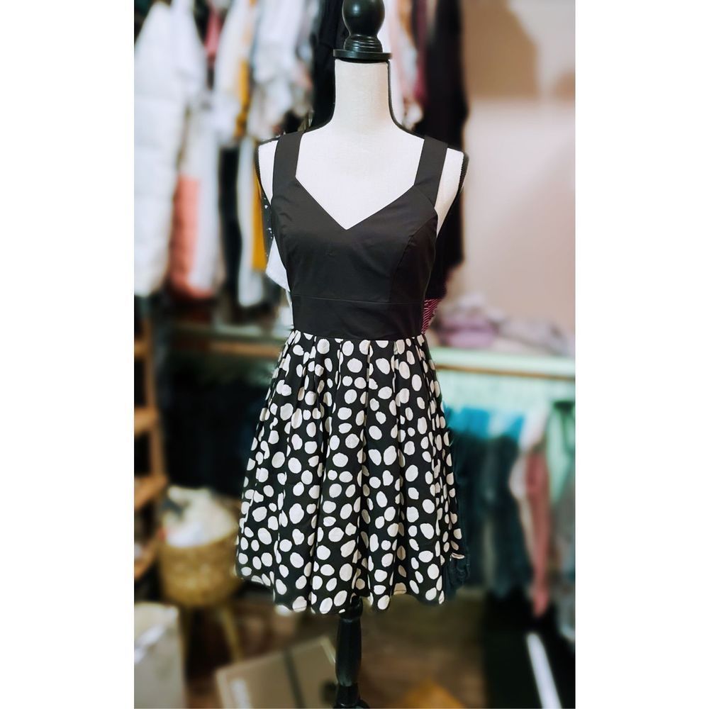 Fit and Flare Mini Dress w/Back Bow